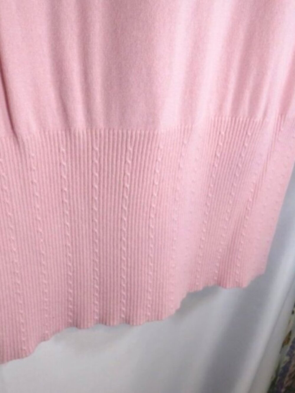 Merona Pink Puff Shoulder Short Sleeve Sweater - Size M - Picture 4 of 9